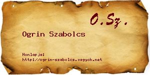 Ogrin Szabolcs névjegykártya